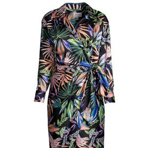 NWT! Milly Jordan Tropical Palm Print Wrap Dress Size US 8